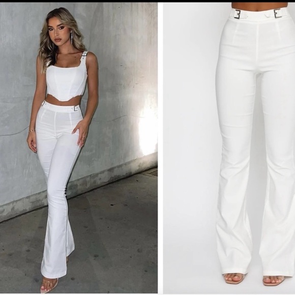 White Fox Pants - WHITE FOX Satsify Me Pants - Ecru